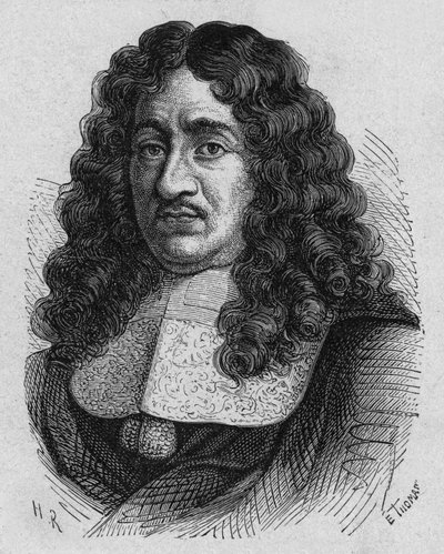 Pierre Paul Riquet (1609?-1680) französischer Geschäftsmann, er war ein Pionier der Arbeiterrechte, er entwarf und finanzierte den Südkanal, Gravur von French School