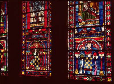 Pierre de Dreux (1190-1250) und sein Sohn Jean de Bretagne (1237-86) (Detail) von French School