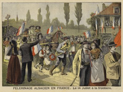 Wallfahrt der Elsässer nach Frankreich, 14. Juli 1897 von French School