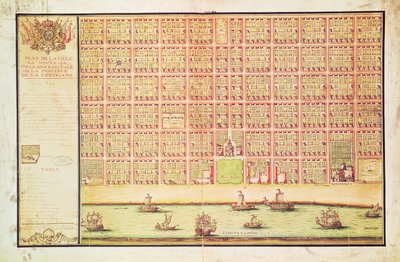 Plan von New Orleans, 1738 von French School