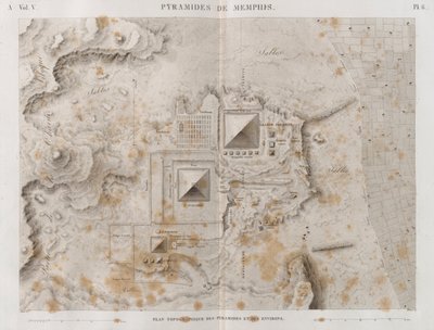 Plan der Pyramiden von Memphis und der umliegenden Gegend von French School