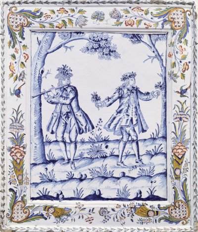 Plakette mit einer Szene aus Die Zauberflöte von French School