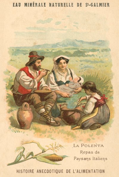 Polenta, Mahlzeit der italienischen Bauern von French School