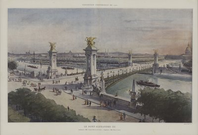 Pont Alexandre III, Weltausstellung 1900, Paris von French School