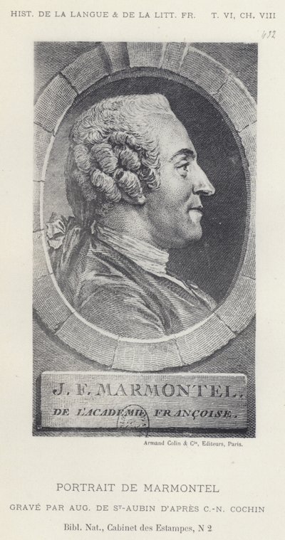 Portrait De Marmontel von French School