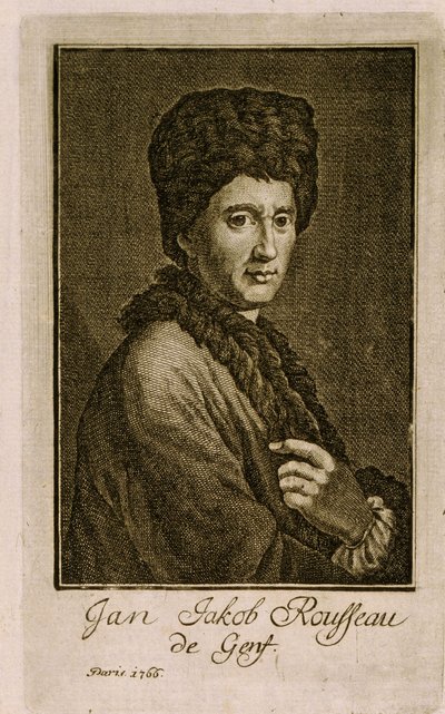 Porträt von Jean Jacques Rousseau (1712-1778) von French School