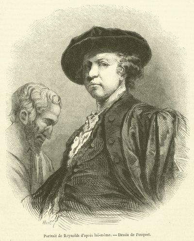 Porträt von Reynolds nach ihm selbst von French School