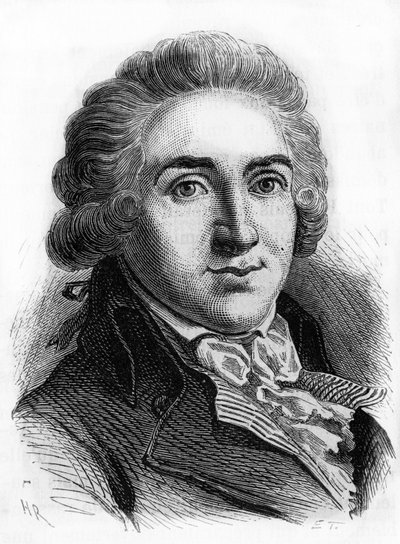 Porträt von Armand Gensonné (1758-1793), Abgeordneter der Konvention. Gravur aus dem späten 19. Jahrhundert. von French School
