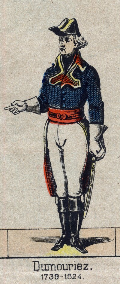Porträt von Charles François Dumouriez, General-in-Chief der Nordarmee 1792. Bild von Epinal aus dem späten 19. Jahrhundert von French School