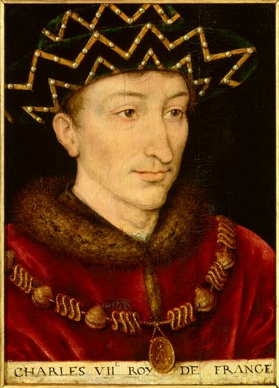 Porträt von Karl VII. (1403-1461), König von Frankreich von French School