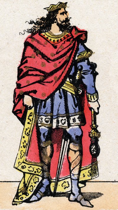 Porträt von Childerich II., König der Franken von 670 bis 673. von French School