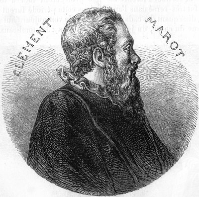 Porträt von Clement des Marets dit Marot (1496-1544), Dichter. In „Histoire Populaire de la France“, ca. 1885. Gravur. von French School