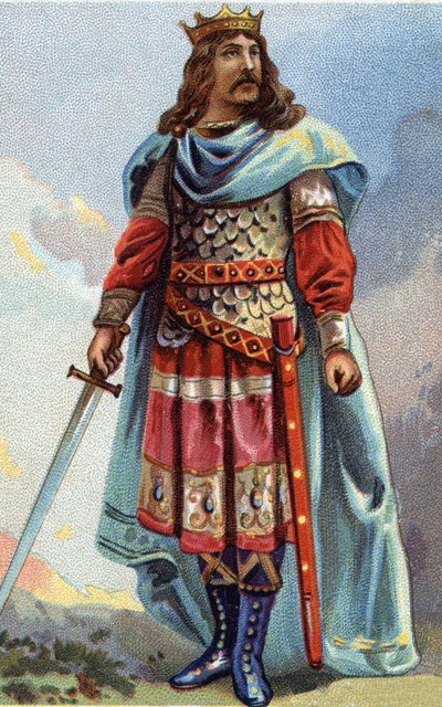 Porträt von Clotaire (Chlothar) IV., König der Franken von 716 bis 718. Chromolithographie um 1890 von French School