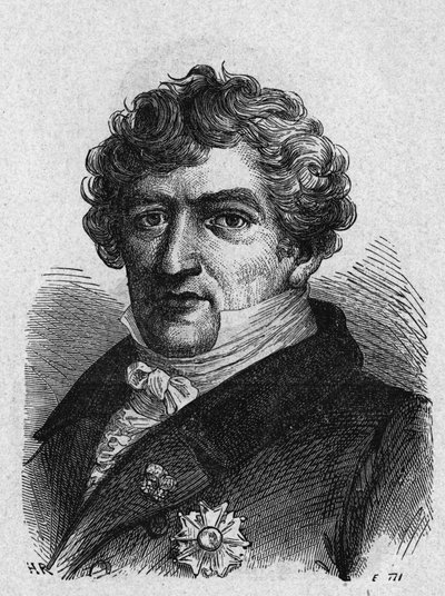 Porträt von Cuvier (1769-1832), französischer Zoologe und Paläontologe - in „Album der Wissenschaft; berühmte Wissenschaftler; Große Entdeckungen“ 1896. von French School