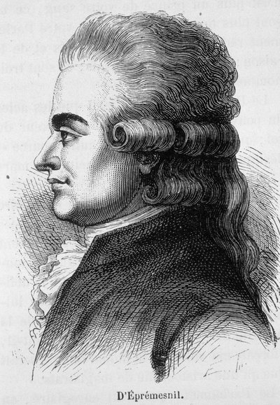 Porträt von Eprémesnil, französischer Magistrat und Politiker (1746 - 1794) - in „L