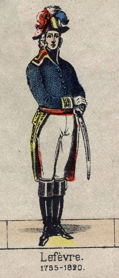 Porträt von François Joseph Lefebvre (1755-1820), Herzog von Danzig und des Empire, Pair von Frankreich, dann Baron und Pair von Frankreich, Marschall des Empire. Bild von Epinal aus dem späten 19. Jahrhundert von French School