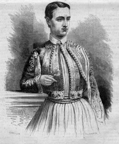 Porträt von Georg I. (Georges von Dänemark) (1845-1913), König von Griechenland. Gravur in „Le Monde Illustré“ Nr. 340 vom 17. Oktober von French School