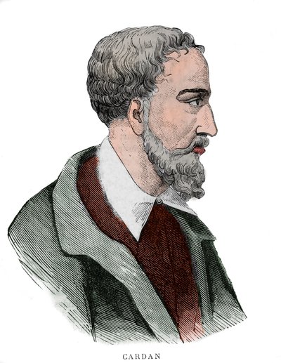 Porträt von Gerolamo Cardano (Girolamo Cardano, Hieronymus Cardanus oder Jerome Cardan). von French School