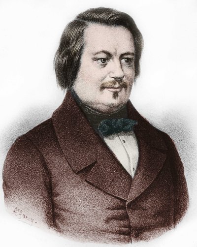 Porträt von Honoré de Balzac (1799-1850), französischer Romanautor von French School