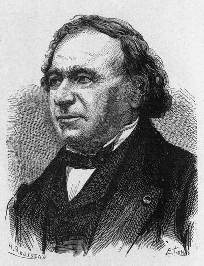 Porträt von Jean Baptiste Dumas (1700-1884) - in „Album der Wissenschaft; berühmte Gelehrte; Große Entdeckungen“ 1896. von French School
