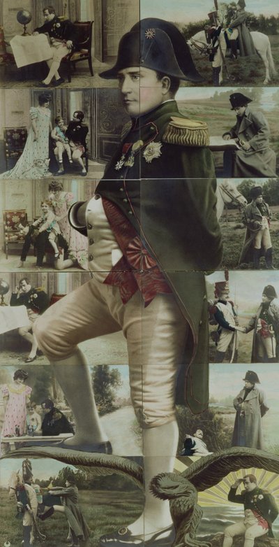Porträt von Napoleon Bonaparte und Szenen aus seinem Leben, 19.-20. Jahrhundert von French School