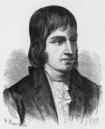 Porträt von Philippe Lebon (1769 - 1804), französischer Ingenieur und Chemiker (Erfinder der Gasbeleuchtung) - in „Album de la Science; berühmte Wissenschaftler; Große Entdeckungen“ 1896 von French School