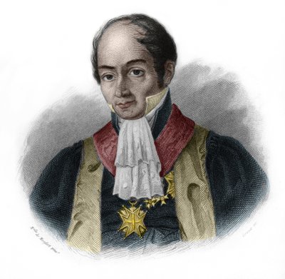 Porträt von Pierre-François-Hercule, Graf von Serre (1776-1824), französischer Politiker. In „Livre des orateurs“ von Louis de Cormenin Timon. 1842. Private Sammlung von French School