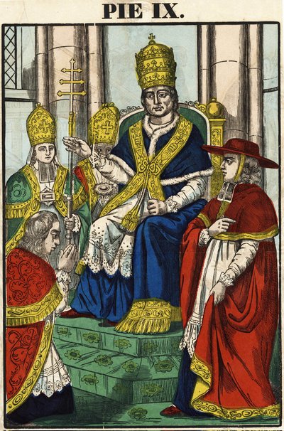 Porträt von Papst Pius IX (1792 - 1878) von French School