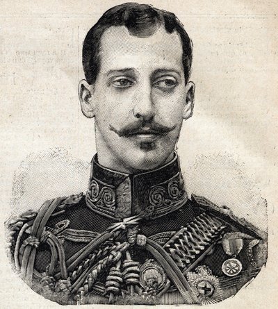 Porträt von Prinz Albert Victor (1864-1892), Herzog von Clarence und Avondale und Enkel von Königin Victoria von England, aus der französischen Zeitung Le Petit Parisien von French School