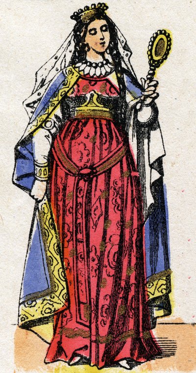 Porträt von Ultrogothe, Königin von Frankreich und Ehefrau von Childebert I. von French School