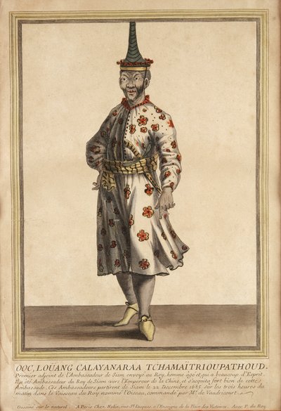 Porträt eines der siamesischen Botschafter bei Ludwig XIV., 1685 von French School