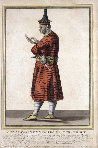 Porträt eines der siamesischen Botschafter bei Ludwig XIV., 1685 von French School