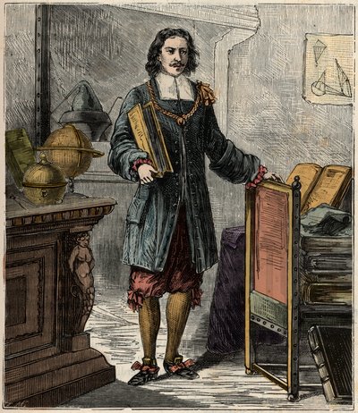 Porträt des deutschen Ingenieurs und Physikers Otto von Guericke (1602-1686) von French School