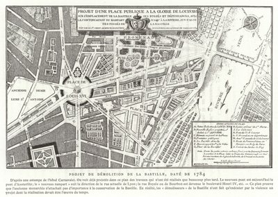 Vorschläge für einen öffentlichen Platz zu Ehren von Ludwig XVI. von Frankreich, Paris, 1784 von French School