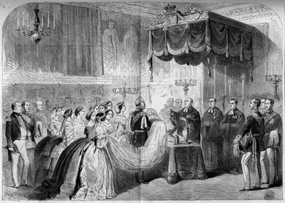 Protestantisches Ritual: Taufe von Prinz Friedrich Wilhelm Viktor Albert von Preußen von French School