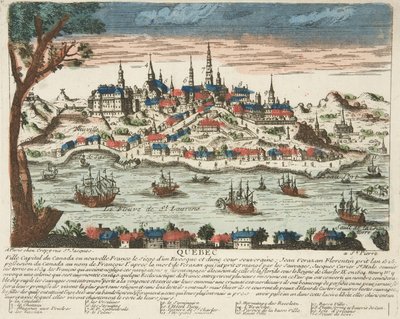 Quebec, veröffentlicht ca. 1650 von French School