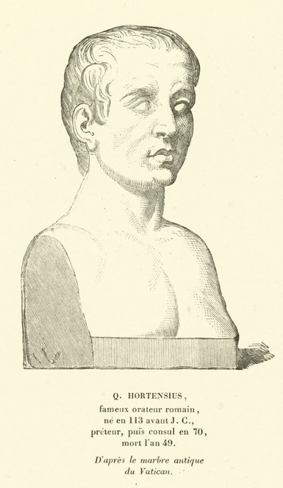 Quintus Hortensius, römischer Optimate-Politiker und Redner von French School