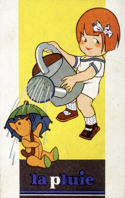 Mädchen mit einer Gießkanne von French School