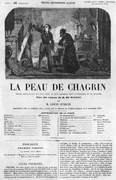 Raphael de Valentin und der Ladenbesitzer, Illustration aus 