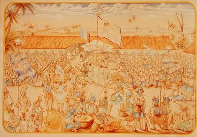 Empfang durch den König von Dahomey für die französischen Gesandten von French School