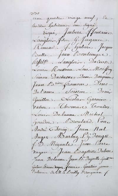 Beschwerderegister der Pfarrei Taverny, Seite 330 mit Unterschriften, April 1789 von French School