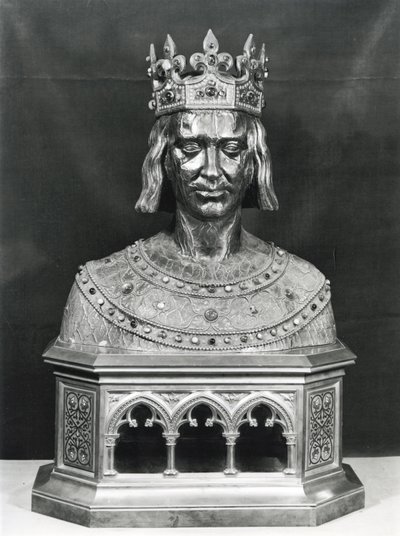 Reliquienbüste des St. Louis (1214-70) von French School