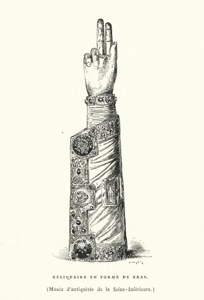 Reliquiar in Form eines Arms von French School