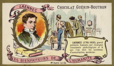 Rene Laennec, französischer Arzt und Erfinder des Stethoskops von French School