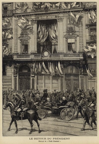 Rückkehr des französischen Präsidenten Felix Faure von seinem Besuch in Russland, 1897 von French School