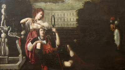 Rinaldo im Garten von Armida von French School