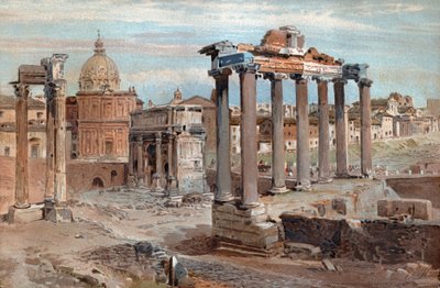 Forum Romanum (Aquarell, ca. 1900) von French School