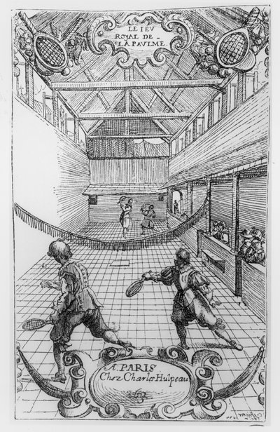 Königliches Tennis, Frontispiz aus Jeu Royal de la Paume, 1632 von French School