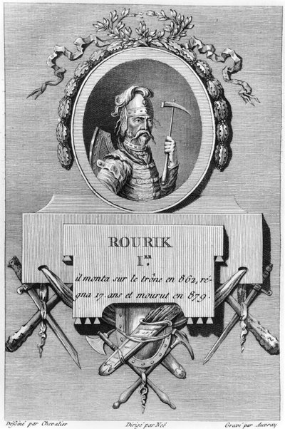 Rurik (gest. 879), erster Zar von Russland, Illustration aus 