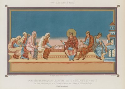 Sankt Hieronymus erklärt die Heilige Schrift von French School